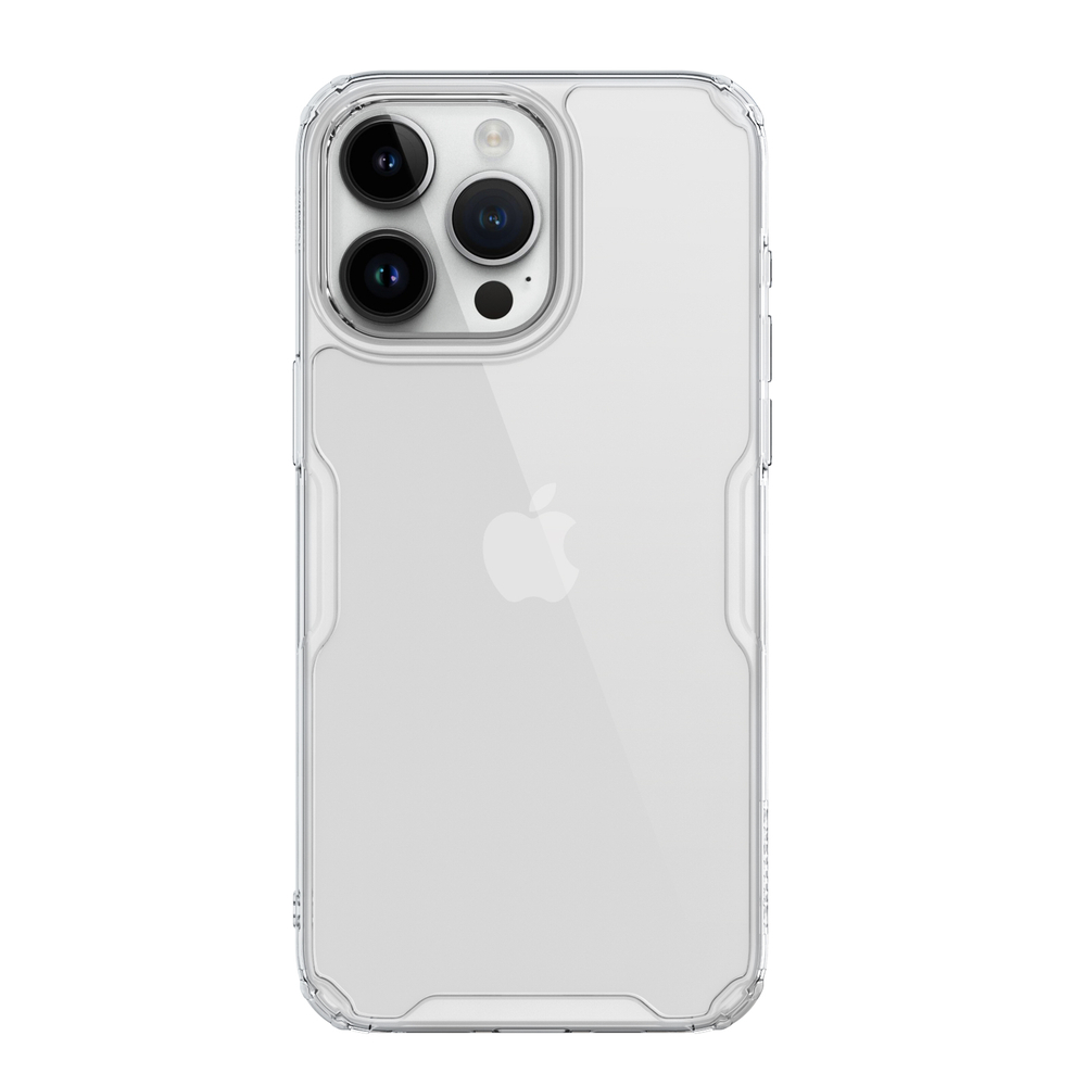 Прозрачный чехол с усиленными углами от Nillkin для iPhone 15 Pro Max, серия Nature TPU Pro Case