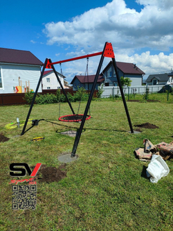 Монтаж уличных качелей Sv Sport