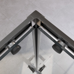 Душевой уголок Cezares RELAX-304-A-2-100-C-GM, 100х100х200, профиль оружейная сталь, прозрачное стекло