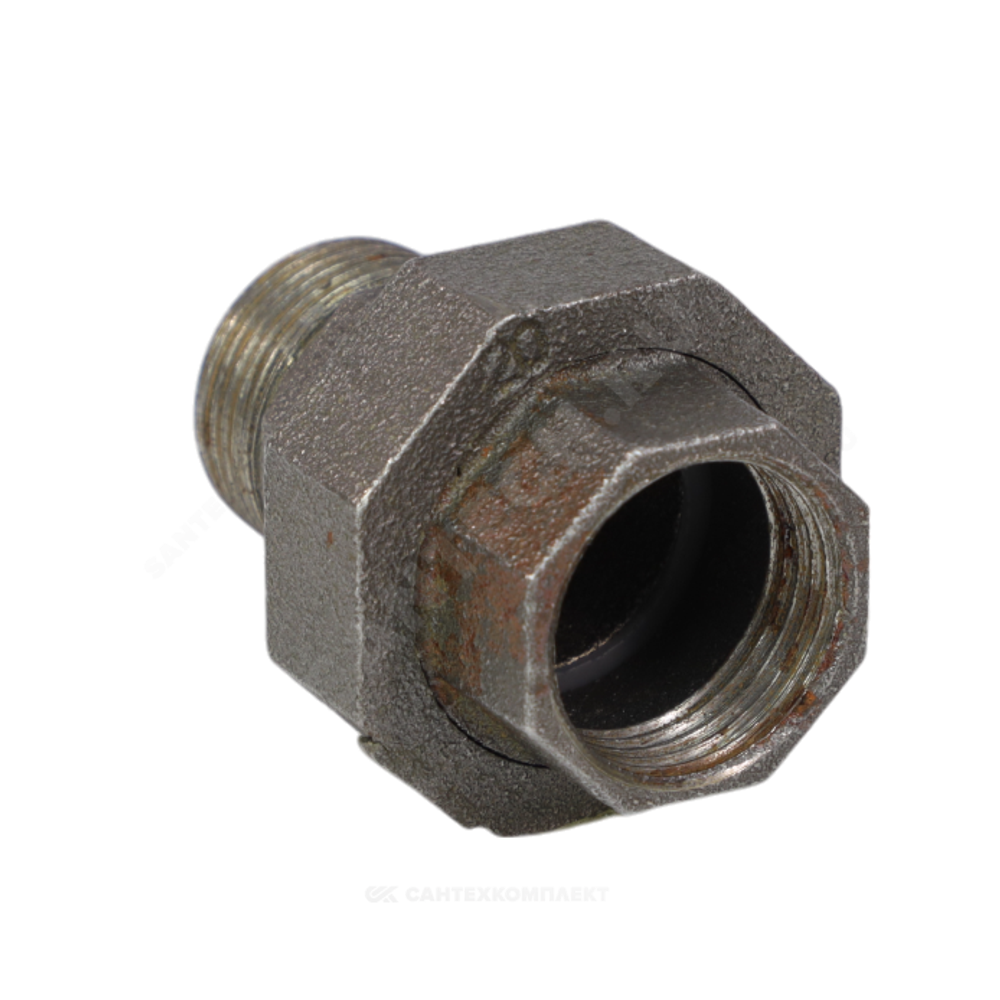 Соединитель прямой американка чугун Ду 20 (3/4") ВР/НР Fittex