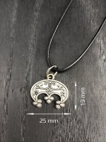 Защитный магический славянский кулон оберег Лунница сталь