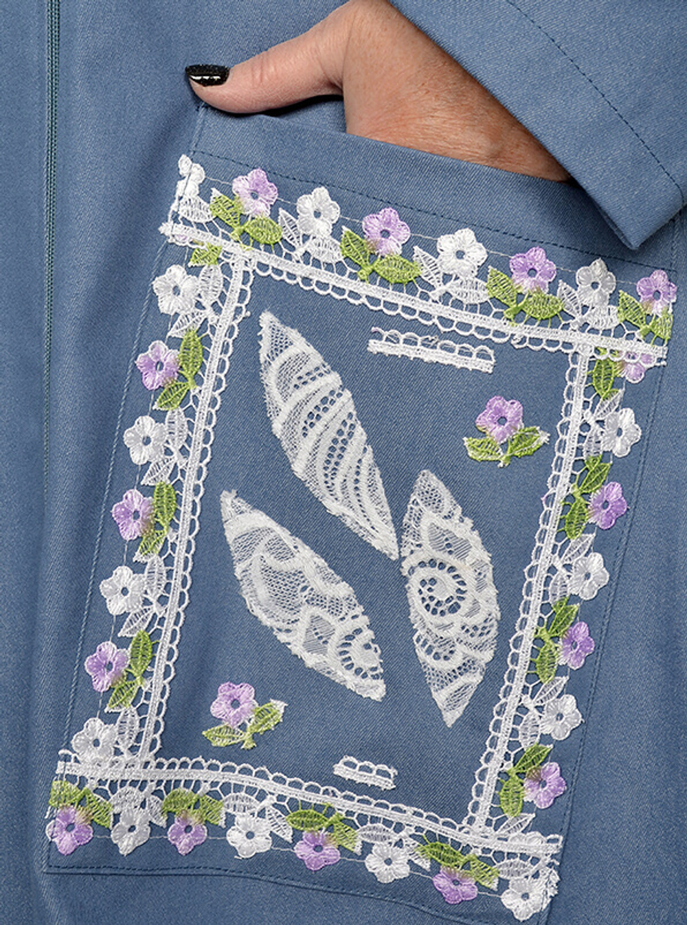 Плащ из джинсовой ткани Эра