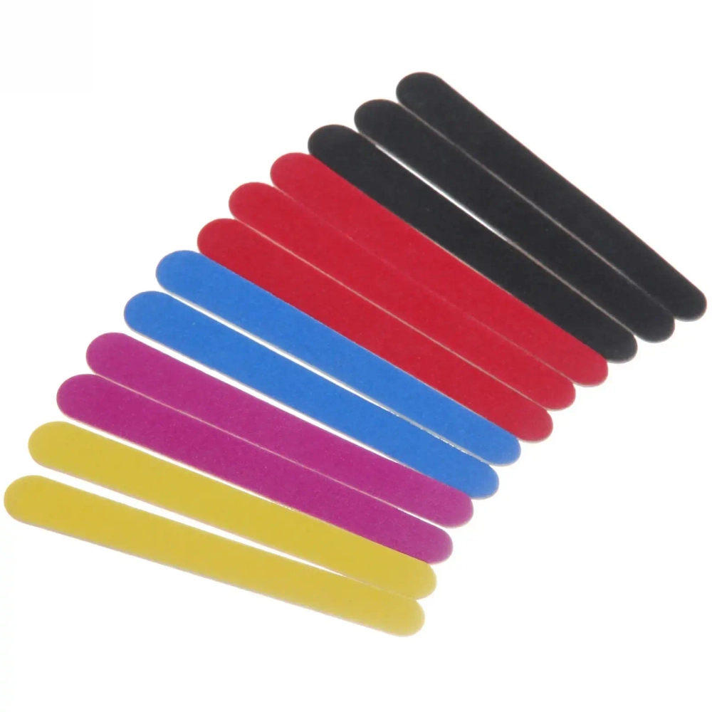 Пилки наждачные в наборе 12шт «Валенсия», тонкие, цвет микс,9см