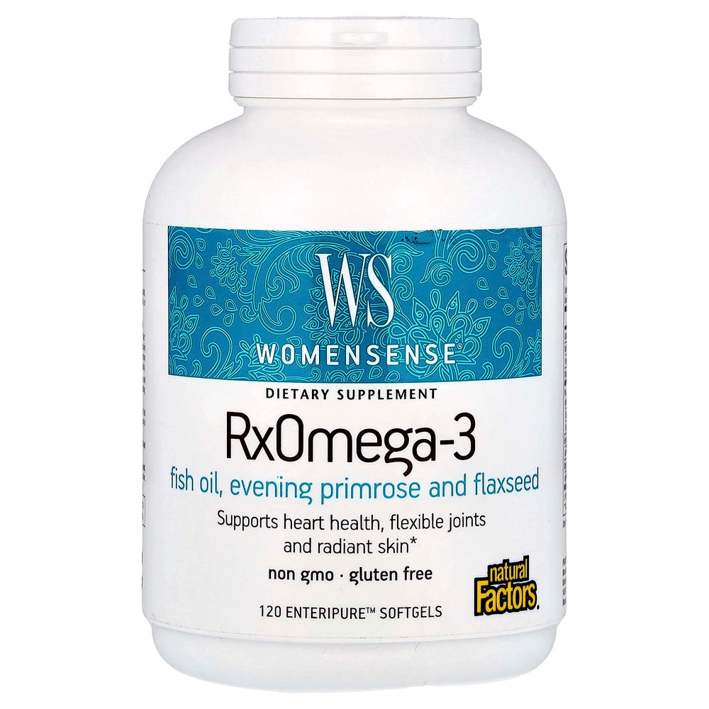 Natural Factors, WomenSense®, RxOmega-3, 120 капсул Enteripure™
