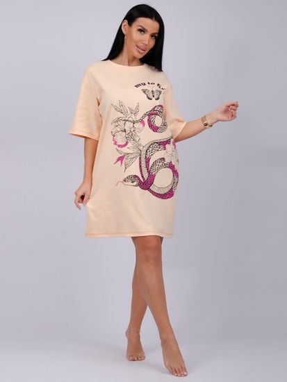 Ночная сорочка персик интерлок