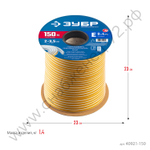 ЗУБР E-профиль, размер 9 х 4мм, белый, 150м, самоклеящийся резиновый уплотнитель (40921-150)