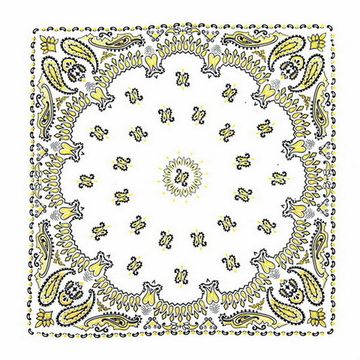 Бандана белая с чёрно-жёлтыми огурцами (2020)