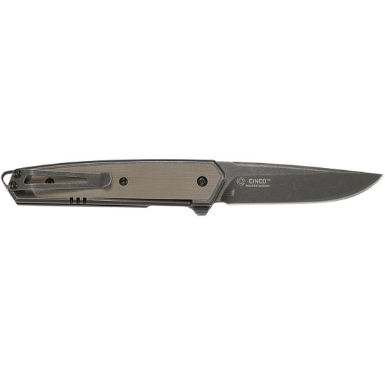 Складной нож CRKT 7091 Cinco c клинком из стали D2, рукоять G10 / Stainless Steel