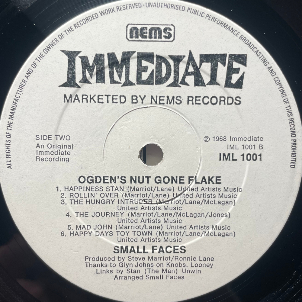 Small Faces ‎– Ogdens' Nut Gone Flake (Англия 1975г.)