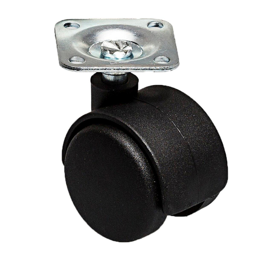 РОЛИК СТРОЙБАТ ДВОЙНОЙ НА ПЛОЩ ЧЕРН/ЧЕРН 40ММ