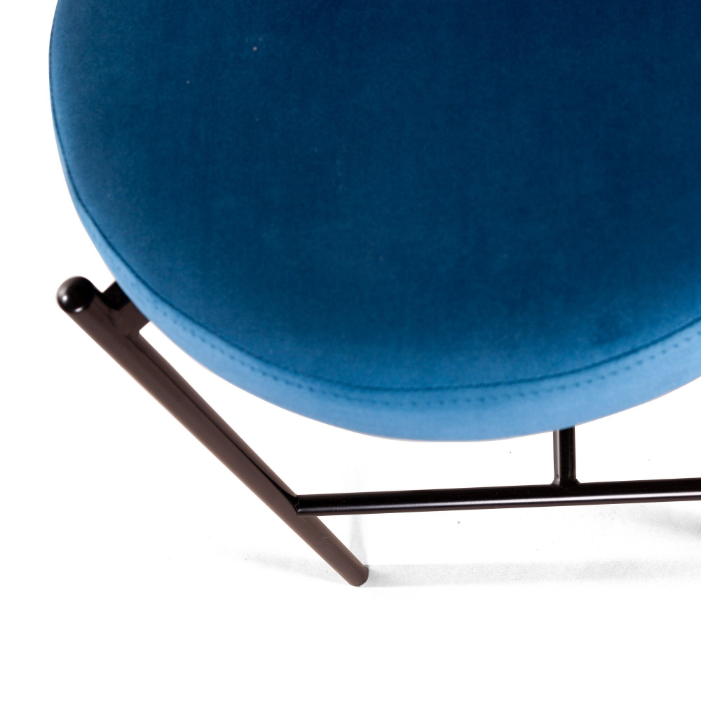 Стул полубарный Mason, бархат синий 29