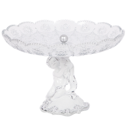 Фруктовница-конфетница Эдем со стеклянной чашей 1257 Серебро