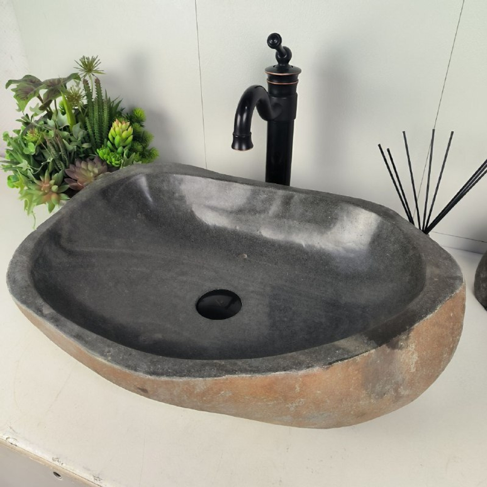 Раковина из речного камня RS-62076 (60*42*15)