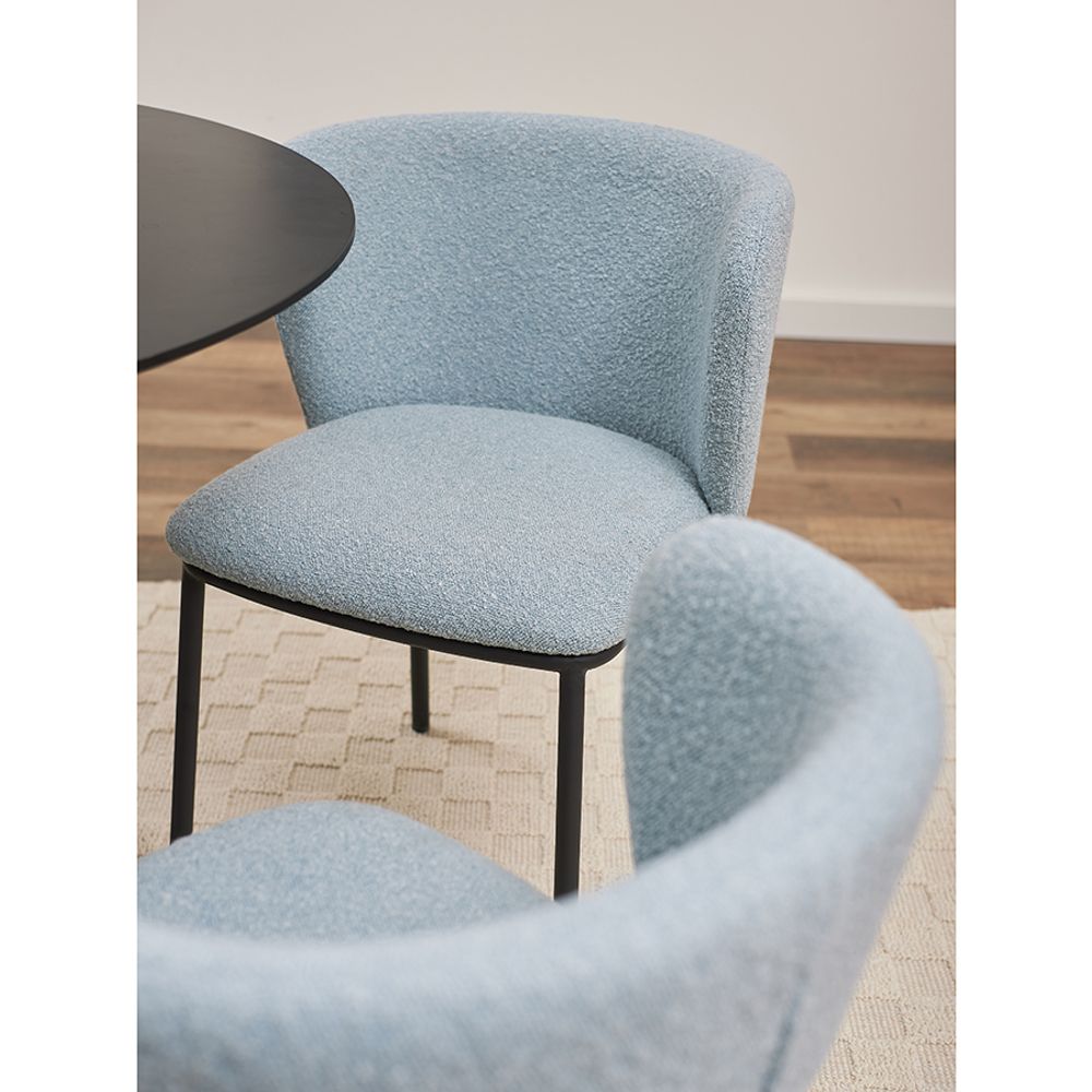 Стул Foggy, букле, голубая пудра