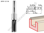 ЗУБР 12.7x26мм, хвостовик 8мм, фреза пазовая прямая с верхним подшипником