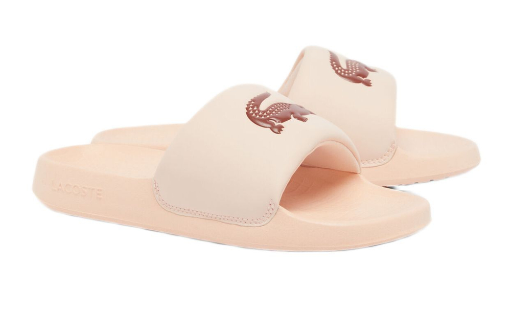 Шлепанцы Lacoste Serve Slide 1.0 - светло-розовый/бордовый