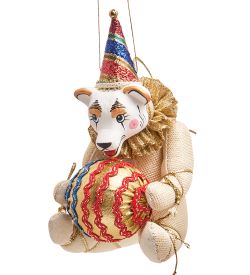 РусКукла RK-877/1 Кукла подвесная «Медвежонок в колпаке с шаром»