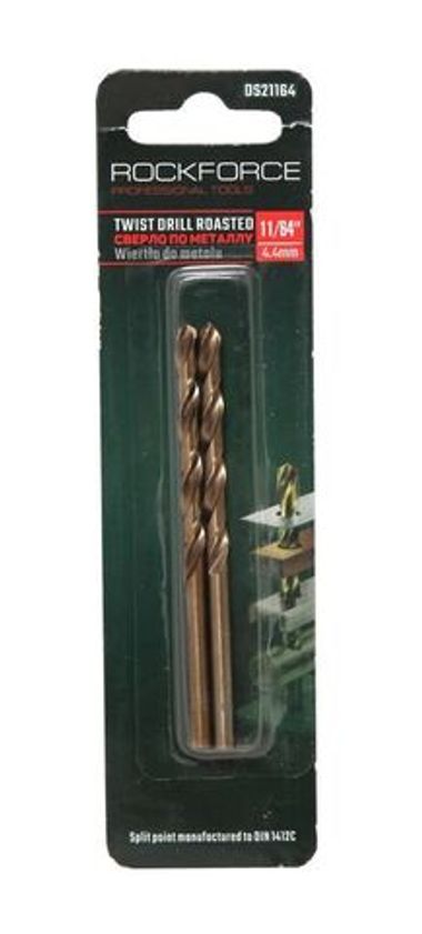 Сверло по металлу 3.5мм HSS+Co(2шт), в блистере RockForce##Rock FORCE RF-DS235H