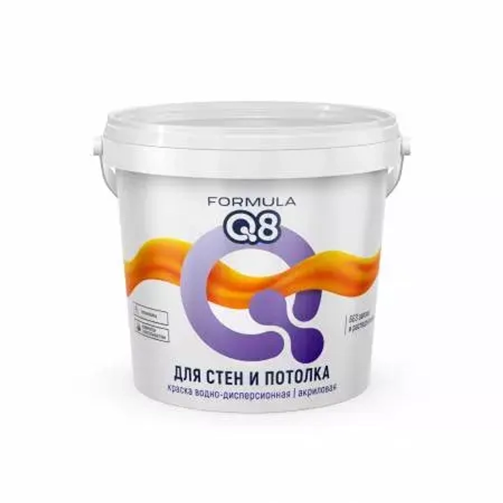 Краска водно-дисперсионная акриловая белая Formula Q8 1кг