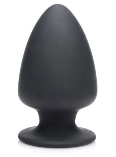Черная мягкая анальная пробка Squeezable Small Anal Plug - 9 см.