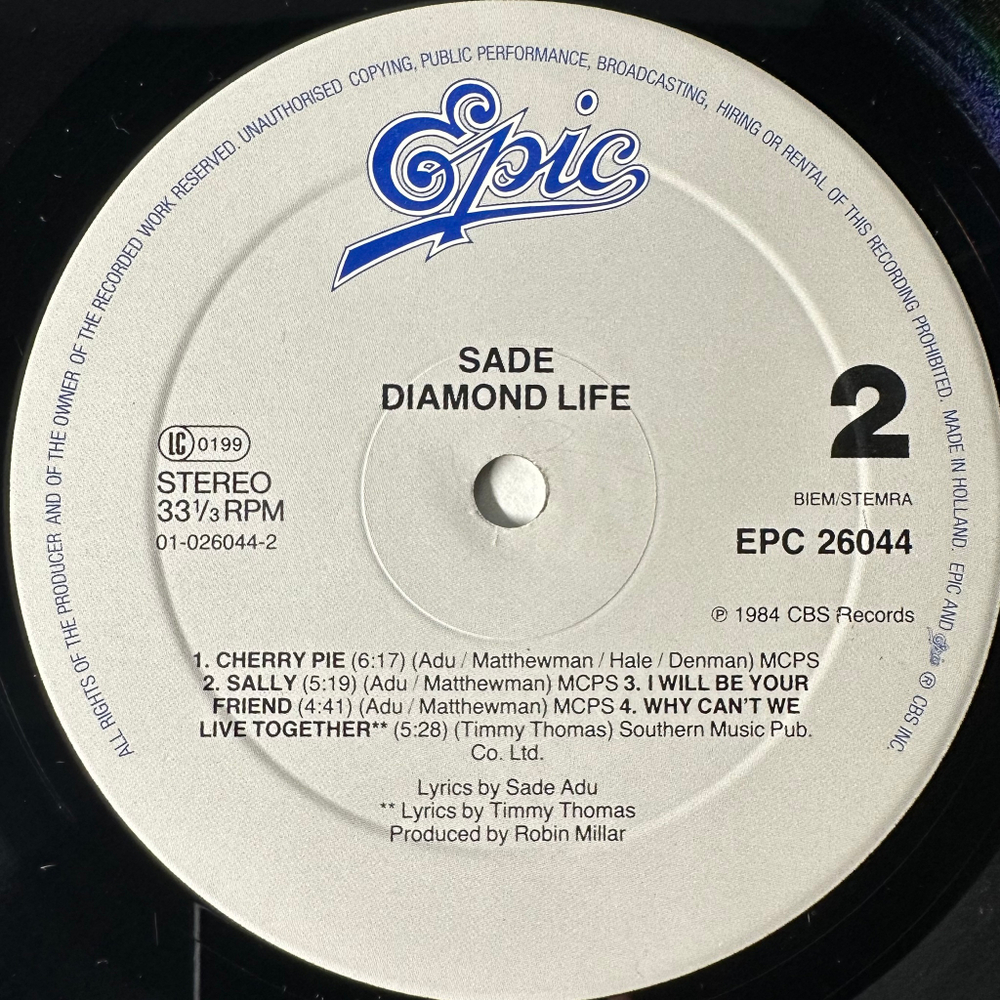 Sade - Diamond Life (Голландия 1984г.)