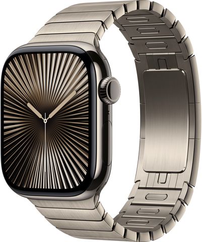 Умные часы Apple Watch Series 10 42 мм из титана натурального цвета, блочный браслет натурального цвета