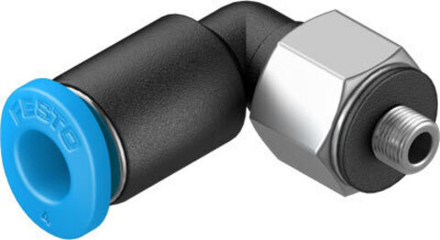 QSML-M3-4-100 Угловой штуцер с цанговым зажимом и резьбой