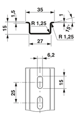 0843113 - NS 35/15 PERF 2000MM-VPE 10 - DIN-рейка перфорацией