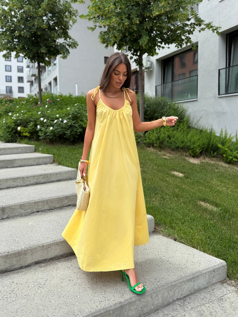 Сарафан в длине макси из хлопка