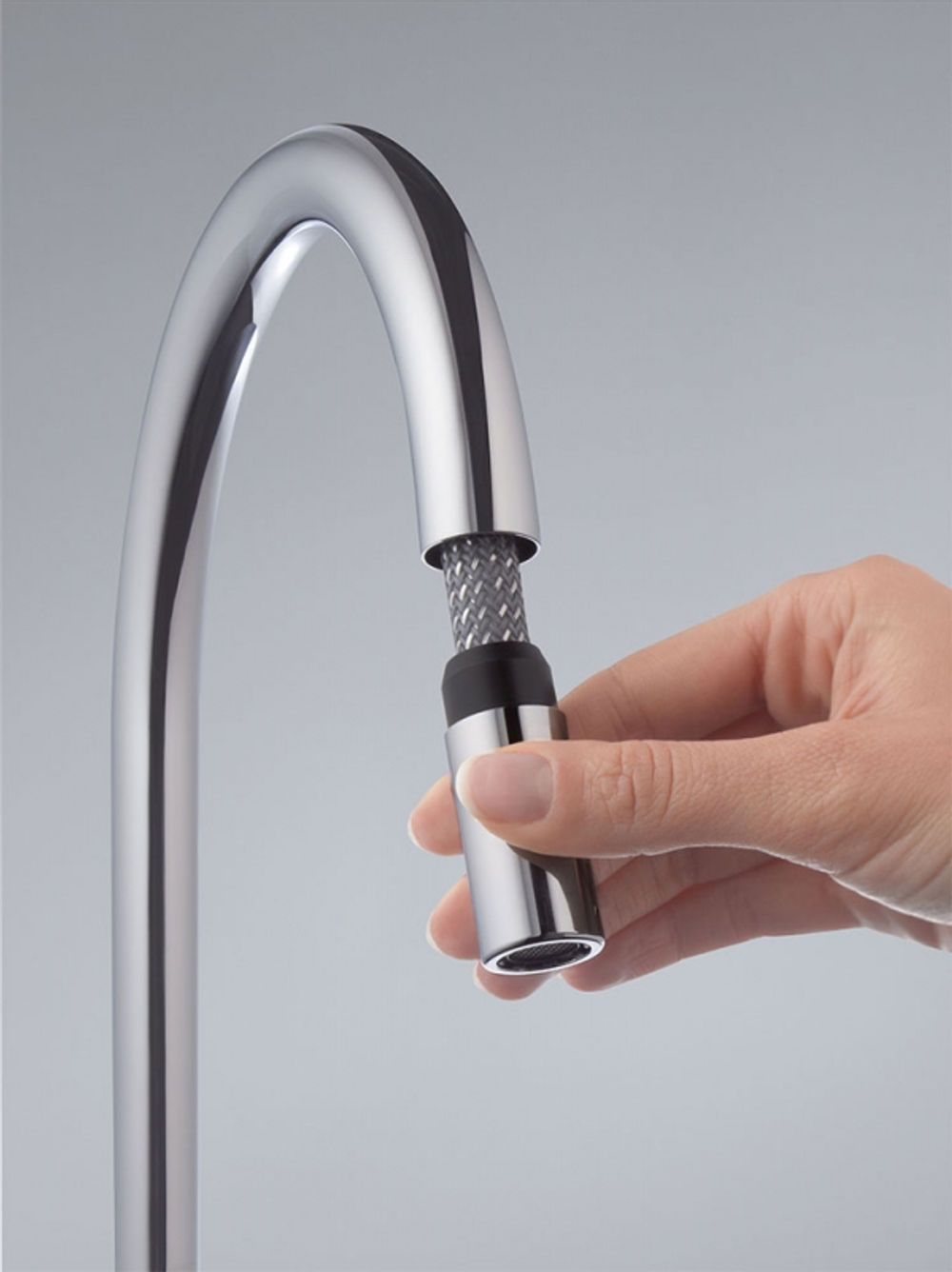 Смеситель для кухонной мойки KLUDI BINGO STAR выдвижной излив, хром (428510578)