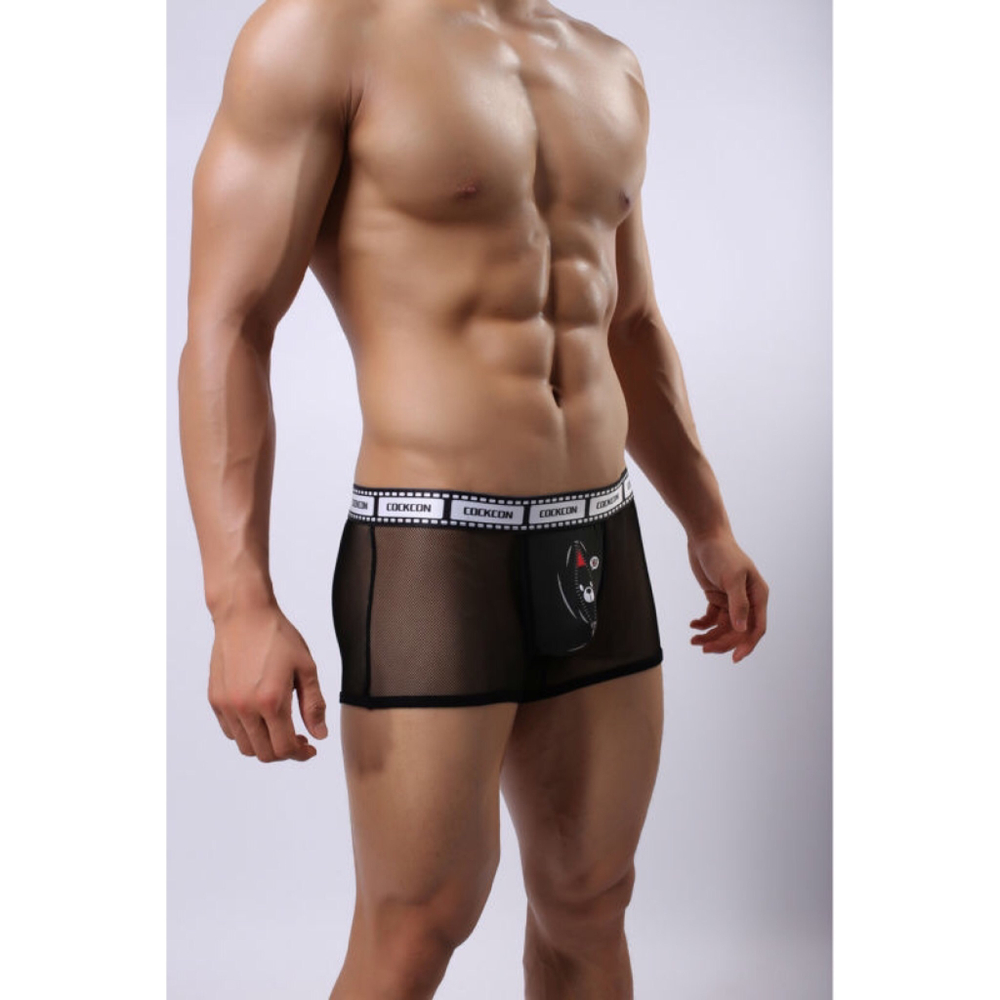 Мужские трусы боксеры черные Cockcon Trunks Black