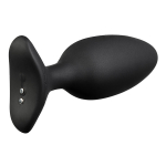 Черная анальная вибропробка 3,8см с управлением через приложение Lovense Hush 2 Anal Vibrating Butt Plug Size S Black