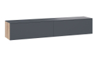 Тумба под телевизор подвесная Яблоня Беллуно/Графит софт 180х37х33 см