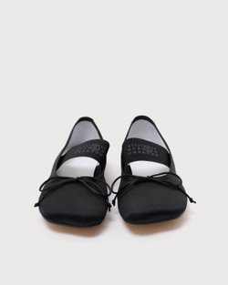 MM6 MAISON MARGIELA БАЛЕТКИ ТЕКСТИЛЬНЫЕ ANATOMIC ЧЕРНЫЕ