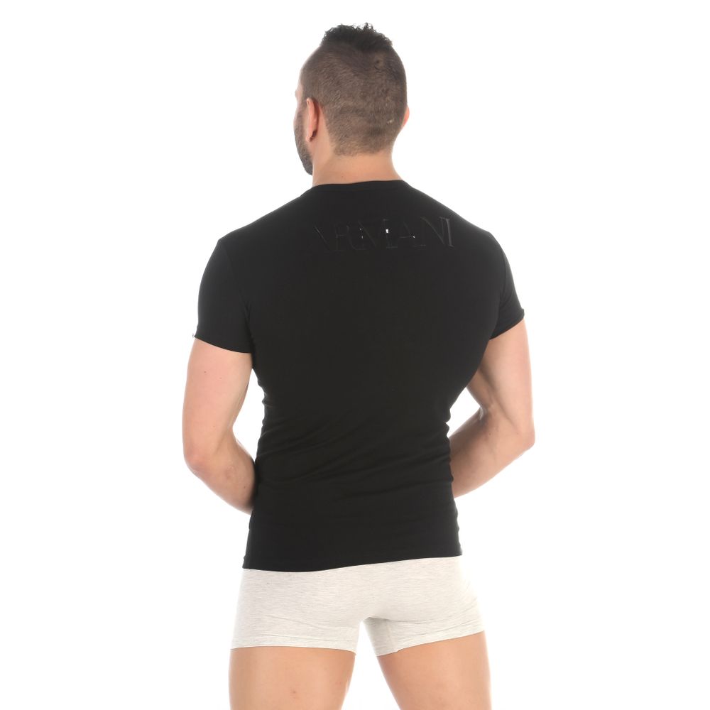 Мужская футболка черная с круглым вырезом Emporio Armani 1111035_CC716 00020