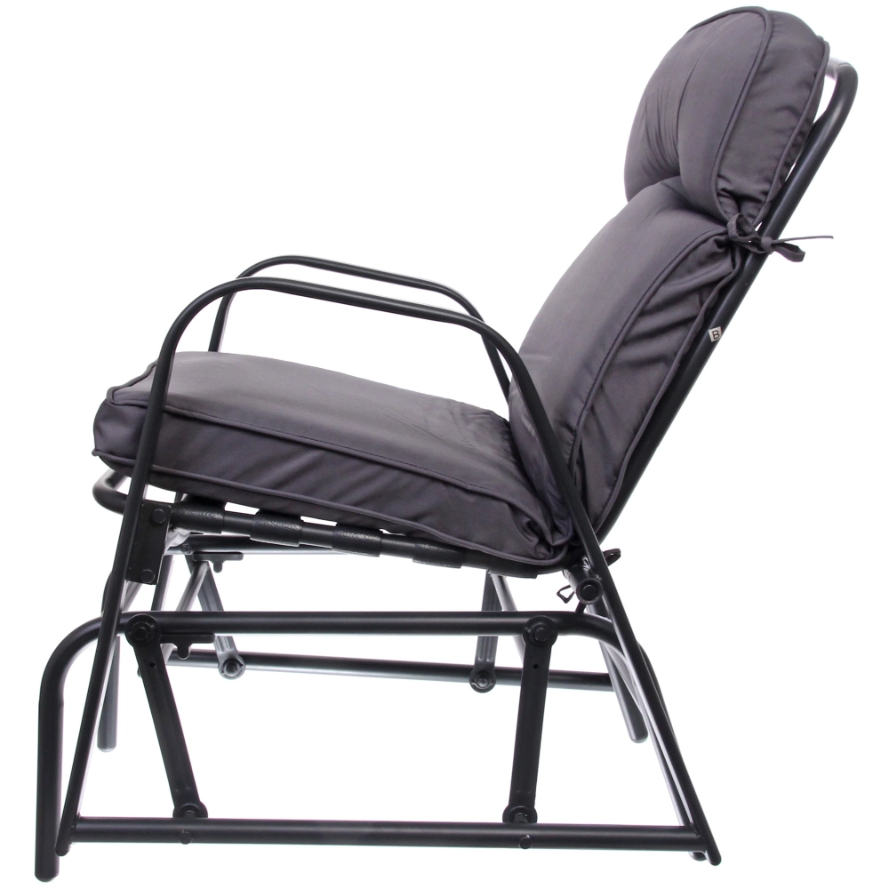 Кресло-маятник «Аристократ», 56*75*88 см, цвет: чёрный-серый, макс. нагрузка 120 кг