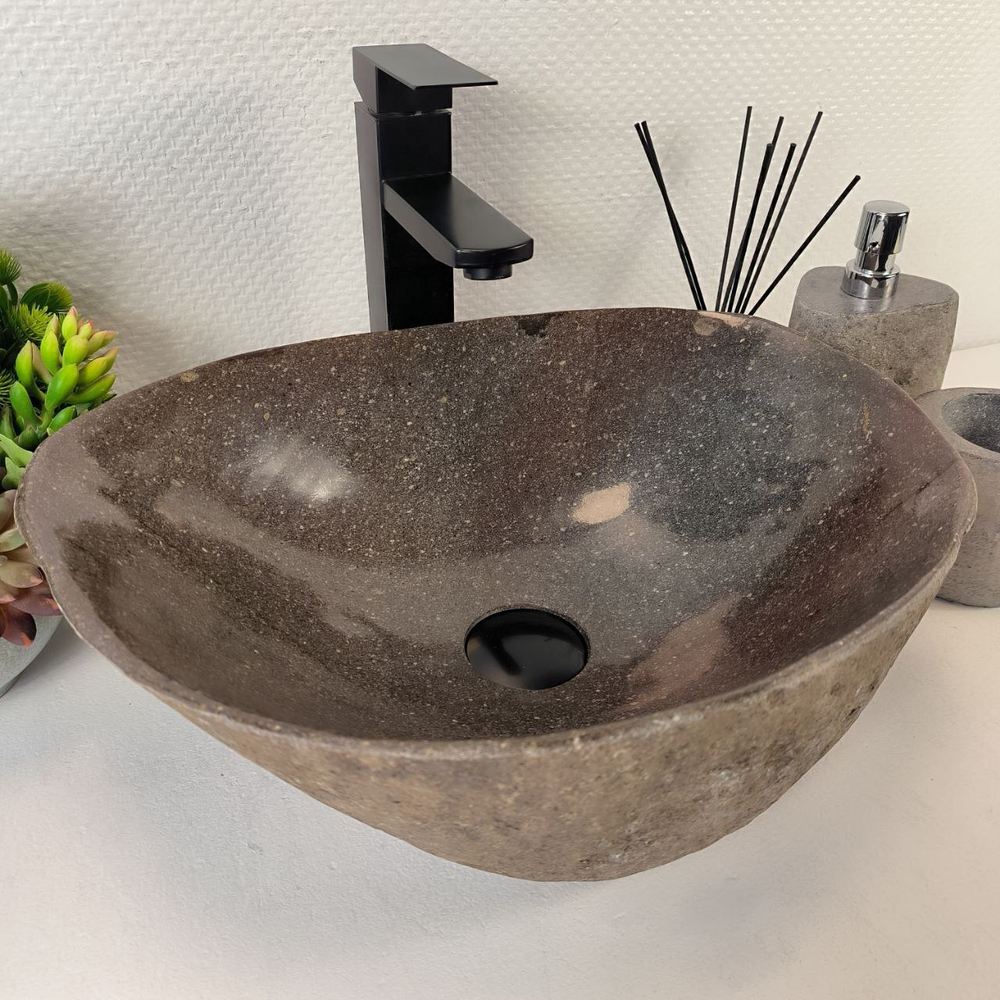 Раковина из речного камня RS-85362  44*33*15 0861