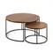Набор из 2 столиков Yoana Ø80 и Ø50 см, орех