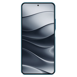 Тонкий жесткий чехол синего цвета (Peacock Blue) от Nillkin для Xiaomi Redmi Note 14 5G (версия Глобал), серия Super Frosted Shield