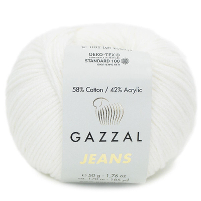 Пряжа GAZZAL Jeans 50 гр. 170 м цвет 1101