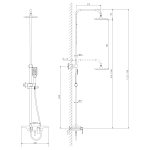 LM7006CТропик Смеситель для душа с верх.душ.лейкой Троп дождь 1-функц. лейкой и поворотн (к/к 4)
