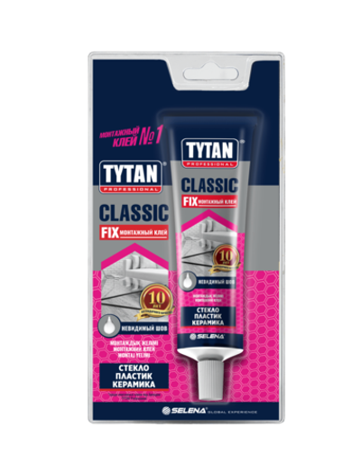 Монтажный клей Tytan Classic Fix (Жидкие гвозди Титан Классик Фикс) прозрачный, 100 мл