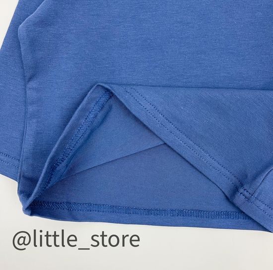 Лонгслив хлопковый "New one" Индиго