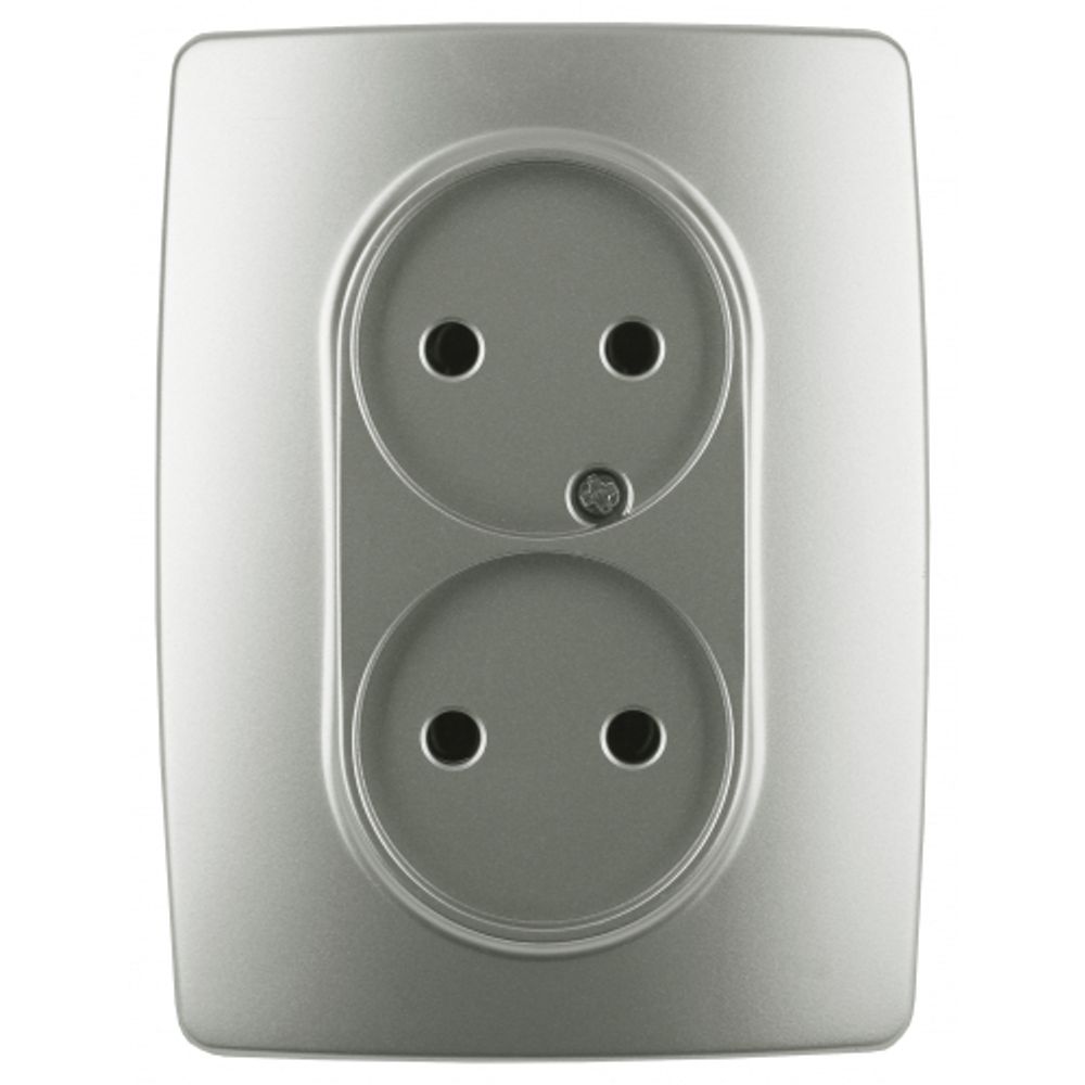 12-2107-15 ЭРА Розетка 2X2P, 16A-250В, IP20, Эра12, перламутр