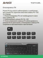 Клавиатура A4Tech Fstyler черный/серый (FBK25)