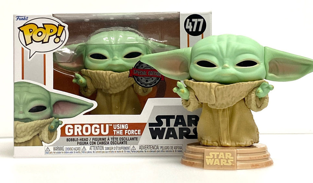 Фигурка Funko POP! Bobble: Star Wars ATG Mandalorian Grogu Using The Forse
