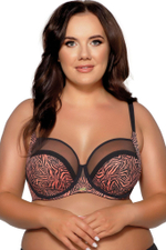 Бюстгальтер с мягкими чашками и тигриным принтом (Размер: 90E) (Цвет: тигровый)