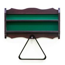 Полка для шаров навесная из массива ясеня (цвет махагон)