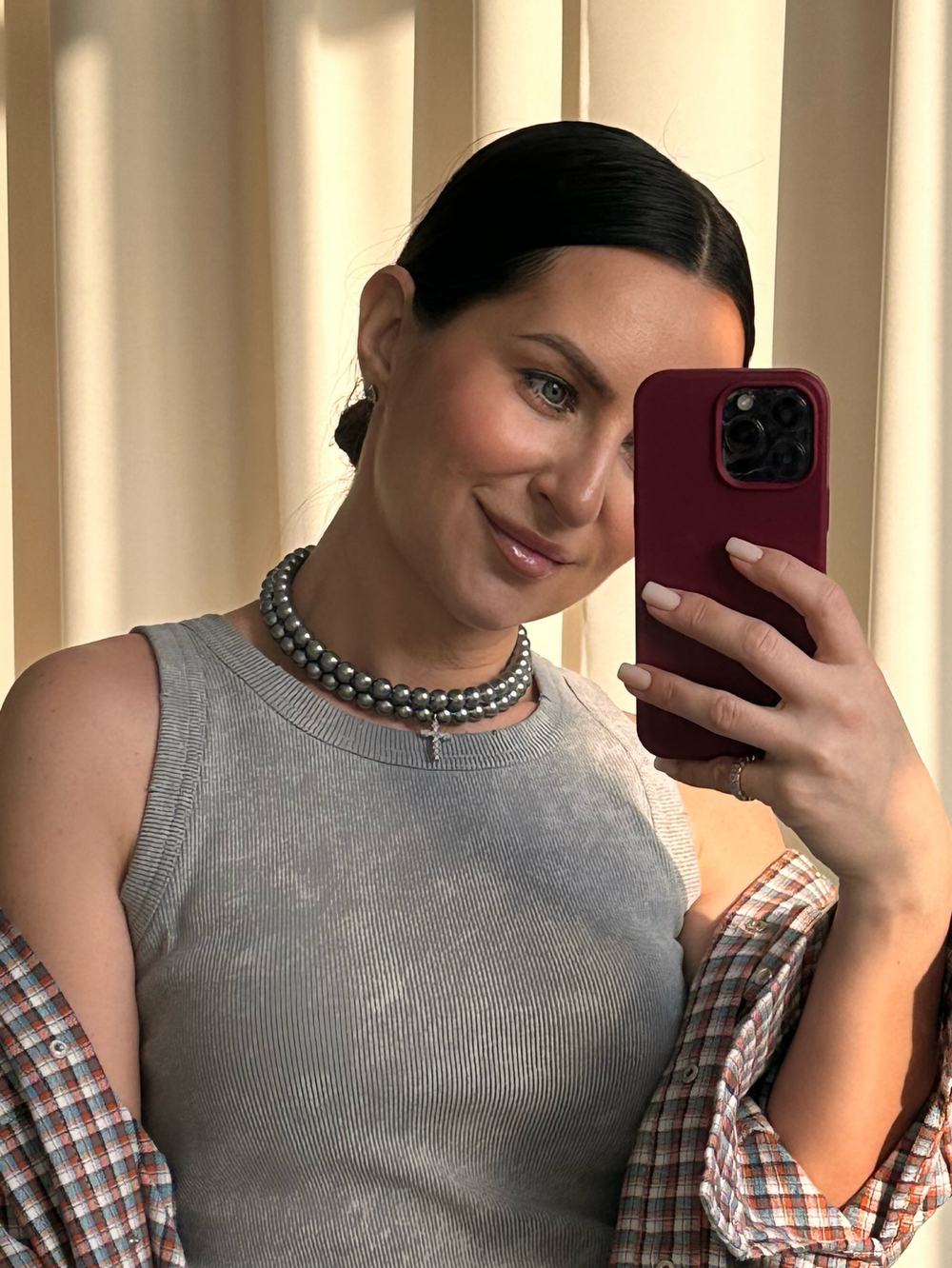 Чокер с крестом графит