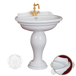 Раковина Migliore Milady ML.MLD-25.773.D3.BR,  77x60.5см., декор  бронза